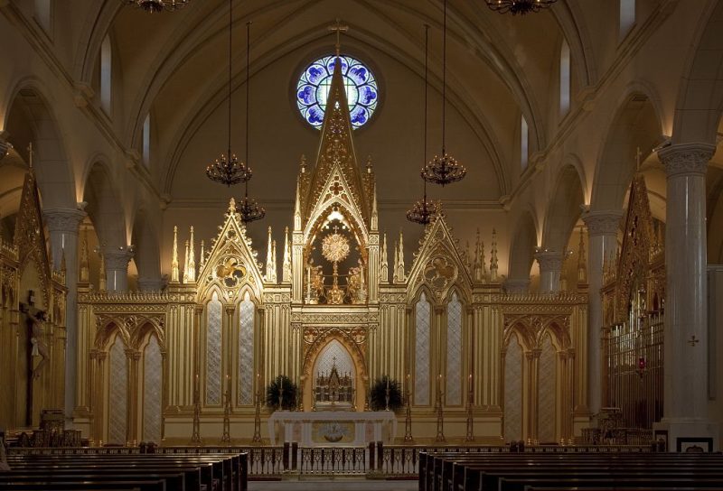 A beautiful golden high altar