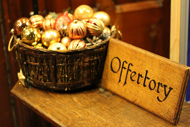 What is an offertory collection? The church's bread and butter.